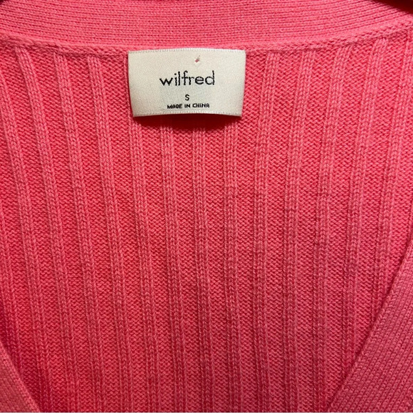 Aritzia Wilfred Pink Manila Cardigan Sweater Size S NWT - Picture 4 of 9